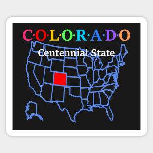 Colorado, USA. Centennial State (Map Version) Sticker